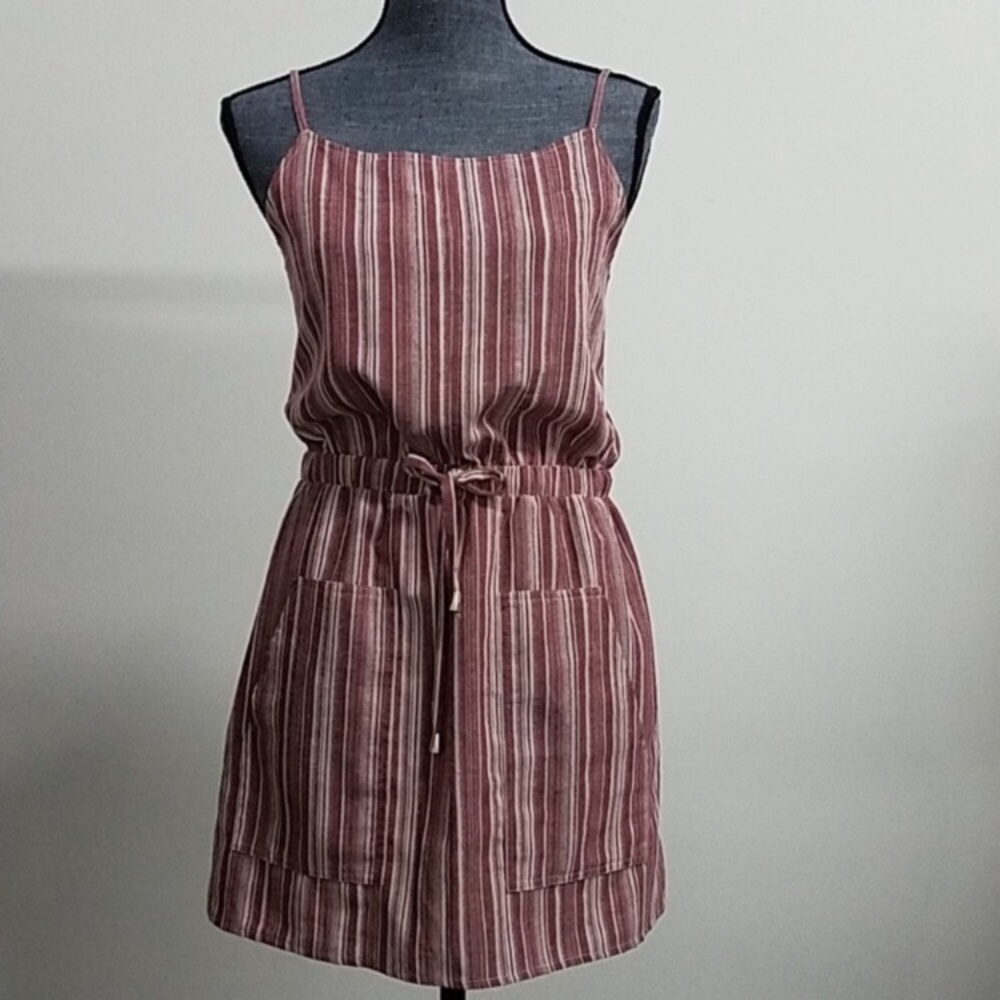 Red stripes dress